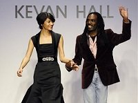 Designers Sue Wong and Kevan Hall at LA Jewelry, Antique & Design Show Designers Sue Wong and Kevan Hall at LA Jewelry, Antique & Design Show