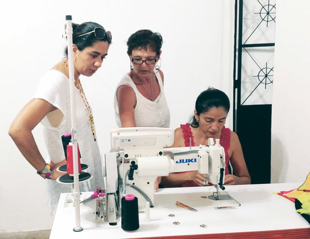 Quality Skills Center in Higuera Blanca, Mexico, trains apparel workers through a paid apprenticeship program, then hires the workers to produce apparel made from traditional Guatemalan- and Mexican-made textiles.