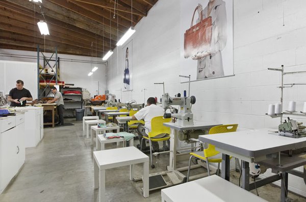 WORK STATION:  Sewing station at Onna Ehrlich facility in Inglewood. Image courtesy of Onna Ehrlich.
