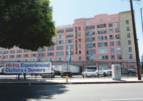 DOWNTOWN LA: American Apparel employs thousands of workers in Los Angeles.