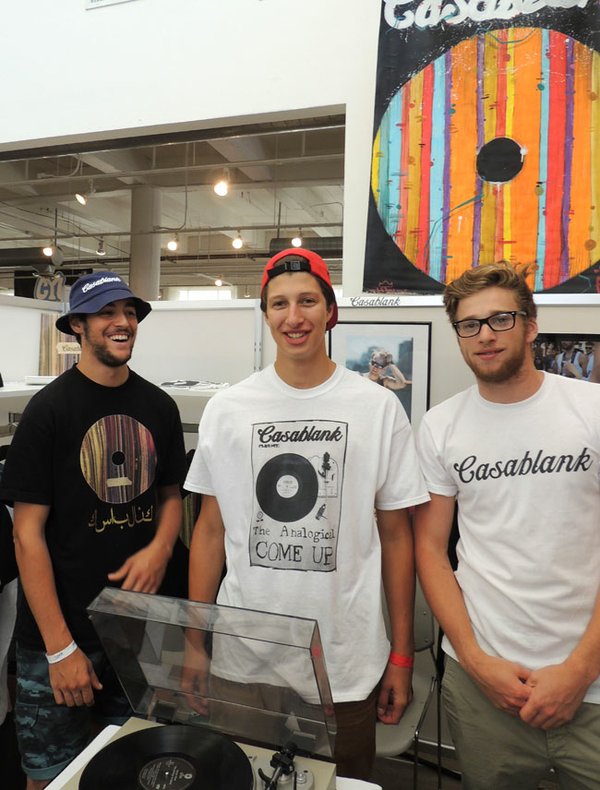 THE TRAVELERS: Sharif Aina, Nicolas Bearzatto and Mathieu Brunet (left to right) of the Casablank label traveled from Montreal to exhibit at Venue.