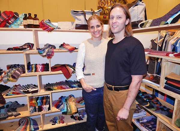 THE NEWCOMERS: Lisa and Rembert Meszler were showing their high-end socks for the first time at Capsule.