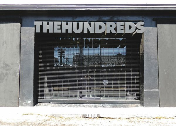 The Hundreds' store on Rosewood Avenue is closed for construction. 