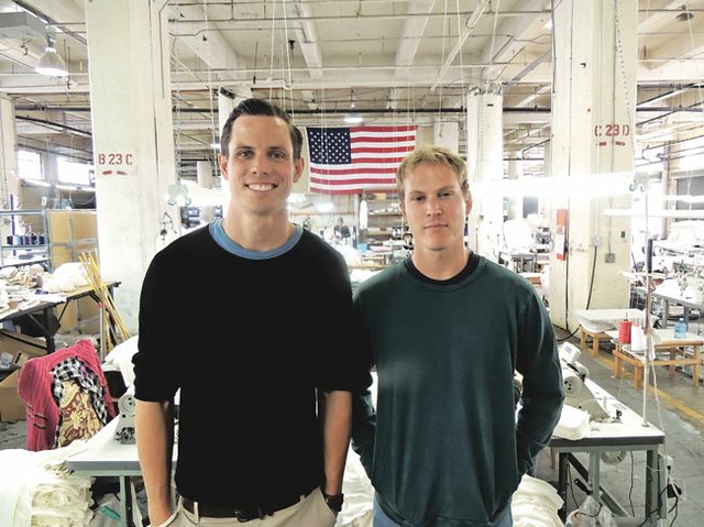 GROCERY MEN: Matthew Boelk, left, and Robert Lohman at their factory in downtown Los Angeles
