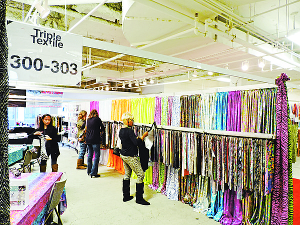 The Los Angeles International Textile Show bowed with a new layout during its March 2–4 run at the California Market Center. (Pictured: Triple Textile Inc.) 