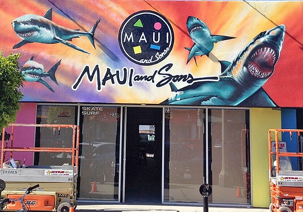 SHARK TANK: The new Maui & Sons shop in Venice will feature a shark mural painted by Alex Castaneda.