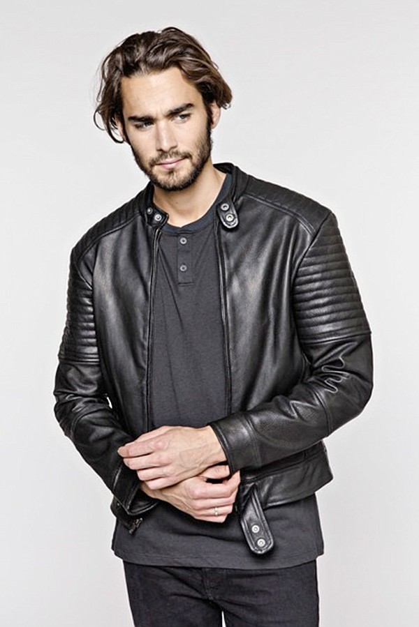 Delikt’s ribbed motorcycle jacket 