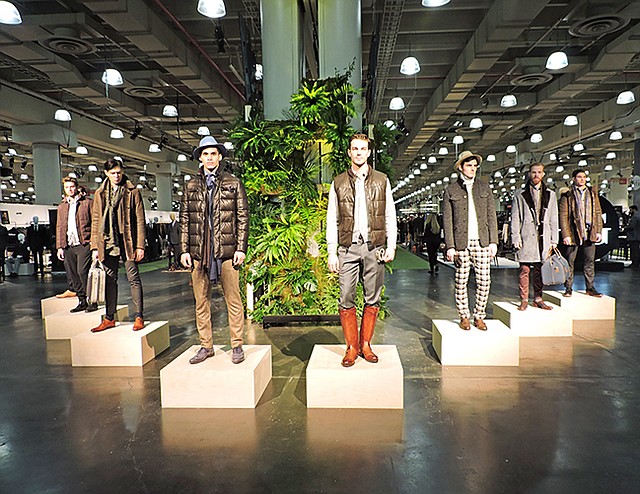 LIVE-ACTION FASHION: MRket producers presented a series of fashion installations during the New York show featuring the new Barbour collection and a selection of brands from the show’s Made in Italy section (pictured above).