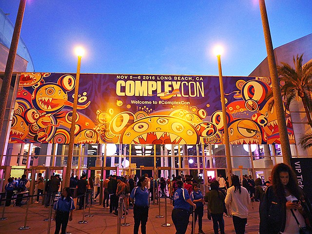 The entrance of ComplexCon featured Takashi Murakami graphics.