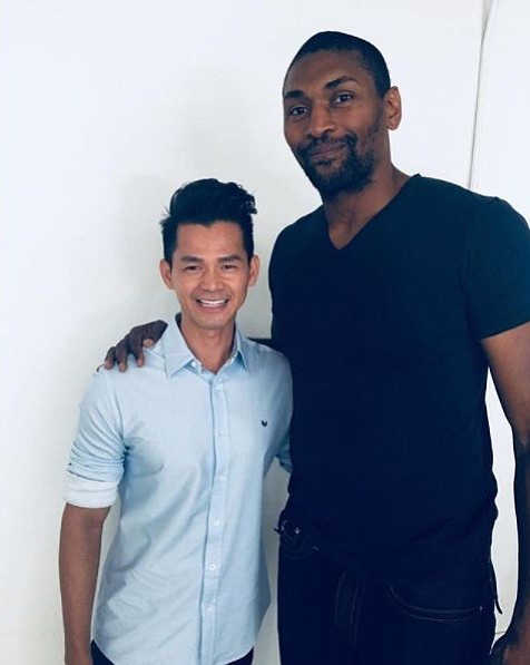 Danh Tran with Metta World Peace | Photo via Metta World Peace’s Instagram