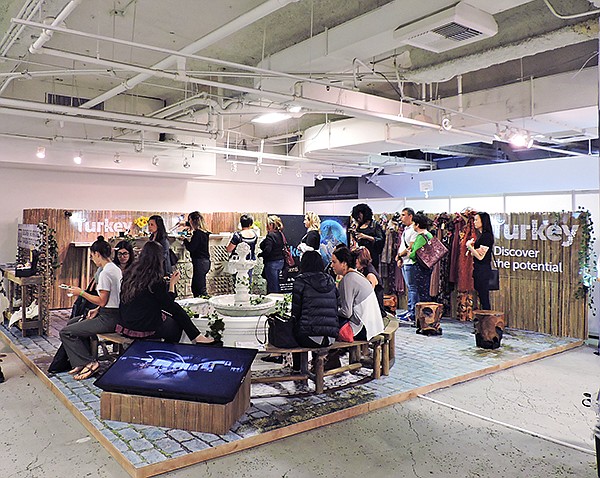 The Turkey country lounge and pavilion attracts visitors during the October 2018 edition of L.A. Textile.