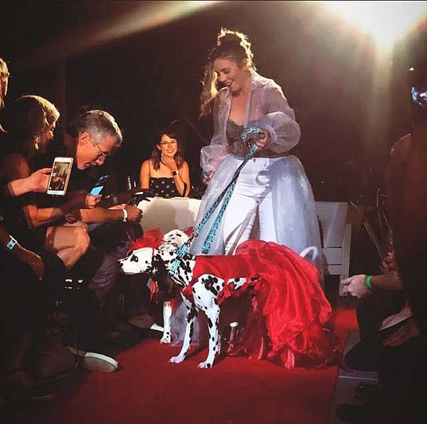 Colleen Wilson models a bridal look from designers Dustin Argumedo and Marili Ochoa. Photo courtesy of the designers.