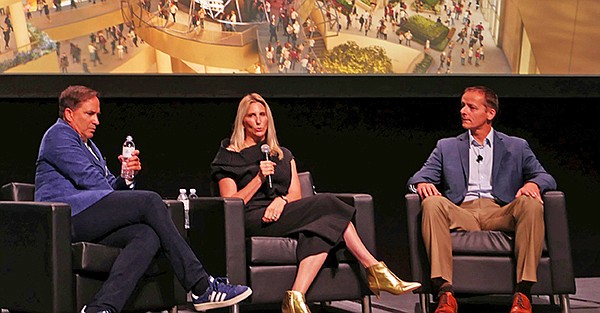 Allison Samek, center, and Tony Sekora, right