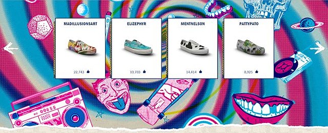 Designs submitted to Vans Custom Culture art competition. Image via custom-culture.vans.com