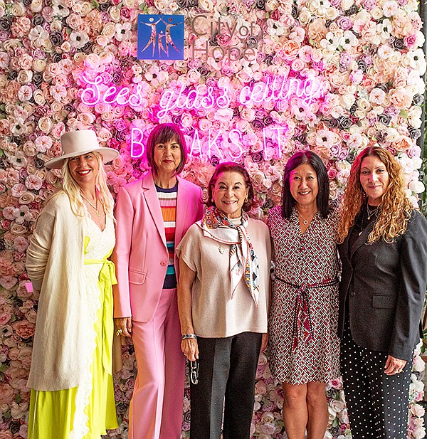 From left, Sharleen Ernster, Trina Turk, Ilse Metchek, Janet Yamamoto-Concannon and Suzanne Lerner