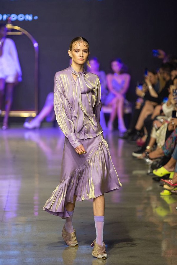 Look from Luooif Studio runway show at LA Fashion Week. Image courtesy Luooif Studio