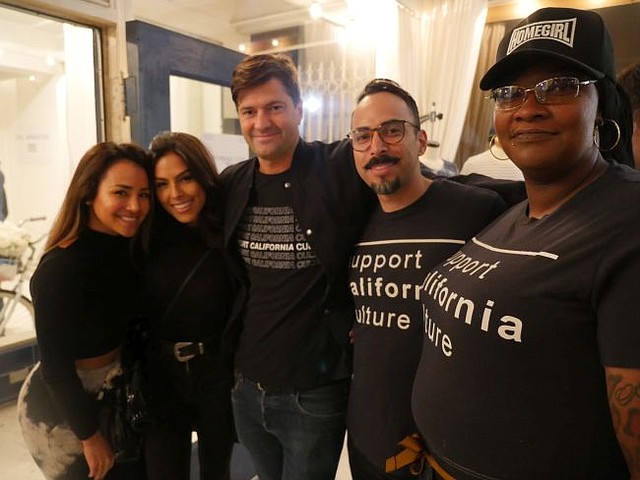 From left Nathalia Castellon, actress Danielle Lombard, Eli Myers of Sol Angeles, Jayro Sandoval of Homegirl Catering and Terron Franklin of Homegirl Catering. All pictures by Andrew Asch