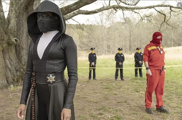 A look from Watchmen episode.  “It’s Summer and We’re Running Out of Ice” The episode's costume designer Sharen Davis was nominated for a Costume Designers Guild Award.