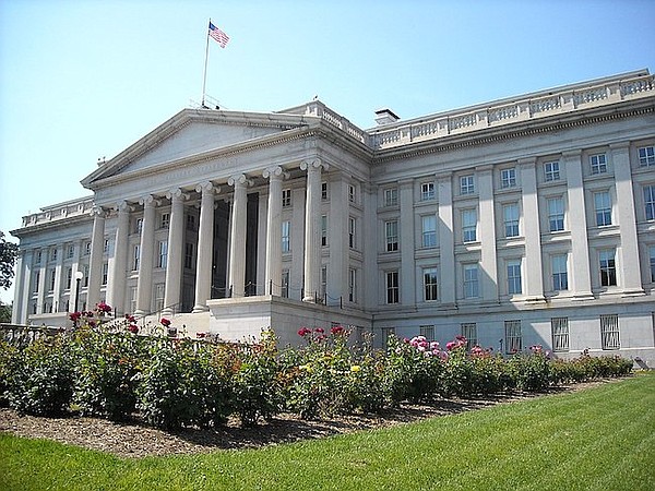 U.S. Treasury Department building.