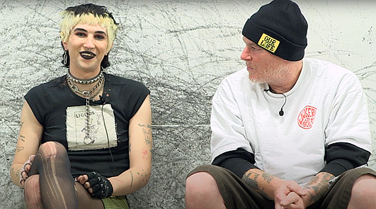Cher Strauberry, left and Jeff Grosso on Love Letters to Skateboarding. Image courtesy Vans