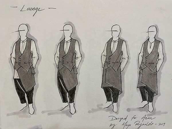 Sketch for Aeon Botanika uniforms by Maya Reynolds
Image: Maya Reynolds