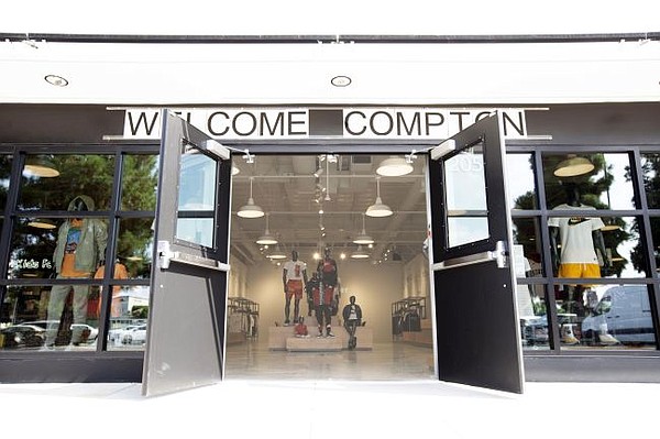 Exterior of Foot Locker's Power Store in Compton, Calif. 
Photo: Foot Locker