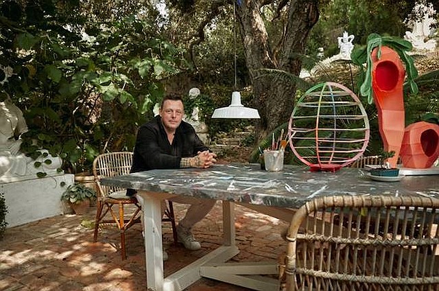 Urs Fischer at his Los Angeles studio. Picture: Louis Vuitton