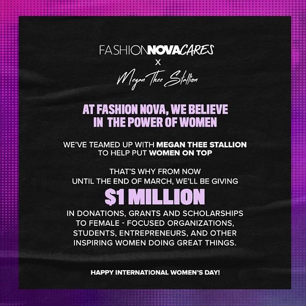 Image: Fashion Nova Cares