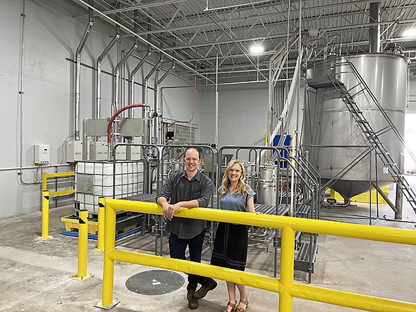 Craig Kasberg and Kari Ingalls of Tidal Vision are bringing the company’s Tidal-Tex textile treatments to Leigh Fibers’ 1 million-square-foot facility in South Carolina. | Photo courtesy of Tidal Vision