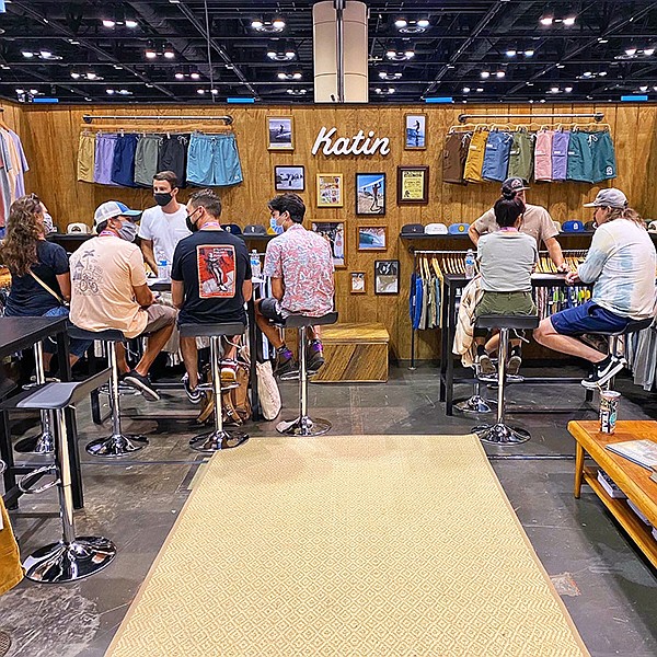 Surf Expo’s Sept. 9-11 show at Orlando, Fla.’s Orange County Convention Center saw buyers return, ready to shop, as exhibitors such as Compton, Calif., brand Katin USA felt business boom. | Photo courtesy of Surf Expo