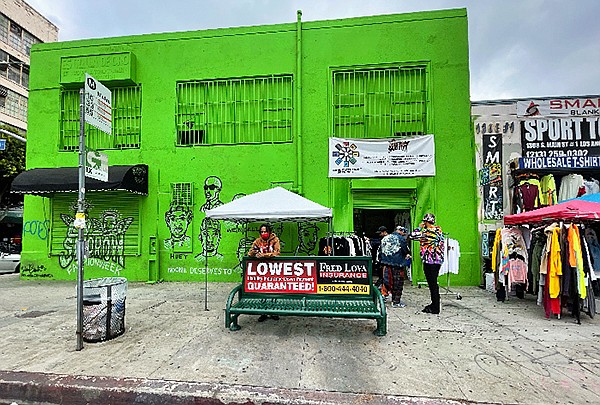 Skid Row Fashion Week products are made in downtown L.A. by homeless people who are employed by the brand. | Photo by Skid Row Fashion Week