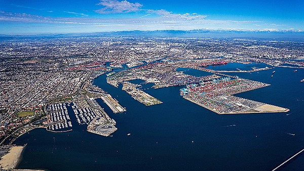 The Port of Los Angeles, along with the Port of Long Beach, handle 40 percent of the country’s container imports. The two ports have seen an increase in the number of shipments coming in, causing a backlog. | Photo courtesy of the Port of Los Angeles