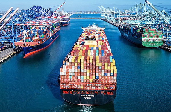 More than half of the budget will be devoted to increasing goods-movement capacity as well as zero-emission modernization projects. | Photo courtesy of Port of Los Angeles