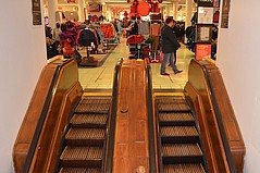 Macy's Preserves Its Old Wooden Escalators