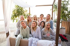 P.J. Salvage Pops Up for a Party on Laguna Beach