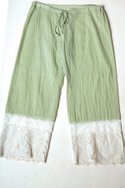 CPJ'S BY CLAIRE PETTIBONE'S sage-green cotton capri ($34)