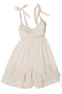 JONQUIL by DIANE SAMANDI'S peach polyester chiffon "May" baby doll ($65)