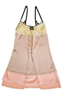 DÉSHABILLÉ LINGERIE by KATHRYNs lemon, black and natural rose silk/Lycra The Jessica Nighty ($70).