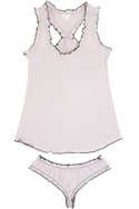 UNDRESTs Supima cotton Amelie tank ($31) and Josette thong ($20) in ice.