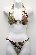 GYPSY SWIMWEARs nylon/Lycra Glamour Camo halter ($16) and Mod bottom ($15).