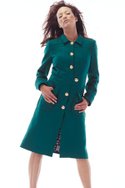Green melton-wool Michelle coat by EDWARD AN ($240).