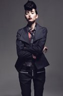 ALEXIS LAMONTAGNA's stretch-denim "Winter Snob Blazer" ($139) and "Low Riders" pant ($115). EVER's red plaid "Istanbul" cotton boyfriend-fit shirt ($95).