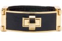 CC SKYE black enamel and gold-plated \"The Roosevelt\" bracelet ($78)