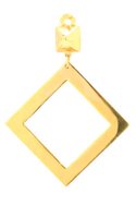 GLYNNETH B Mini Gold Digga gold triangle earrings ($59)