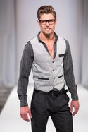 Paulie Gibson presents his designs on the runway at Vibiana, Style Fashion Week downtown Los Angeles during LA Fashion Week March 12, 2013
