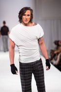 Paulie Gibson presents his designs on the runway at Vibiana, Style Fashion Week downtown Los Angeles during LA Fashion Week March 12, 2013
