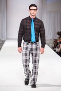 Paulie Gibson presents his designs on the runway at Vibiana, Style Fashion Week downtown Los Angeles during LA Fashion Week March 12, 2013