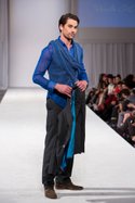 Paulie Gibson presents his designs on the runway at Vibiana, Style Fashion Week downtown Los Angeles during LA Fashion Week March 12, 2013