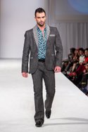 Paulie Gibson presents his designs on the runway at Vibiana, Style Fashion Week downtown Los Angeles during LA Fashion Week March 12, 2013
