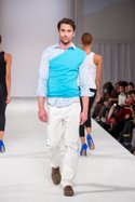 Paulie Gibson presents his designs on the runway at Vibiana, Style Fashion Week downtown Los Angeles during LA Fashion Week March 12, 2013